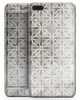 image-Black and Gray Floral Cross Pattern - Skin-kit for the iPhone 8 or 8