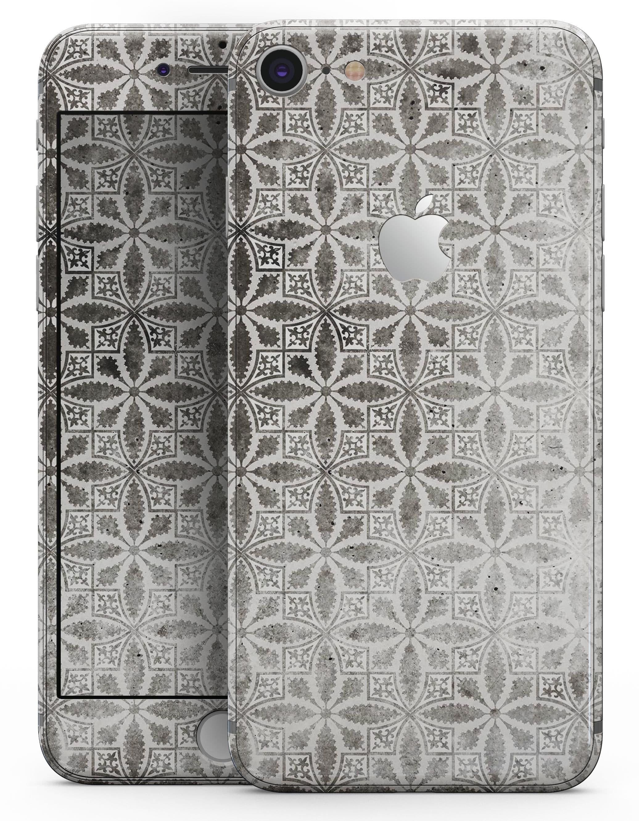 image-Black and Gray Floral Cross Pattern - Skin-kit for the iPhone 8 or 8
