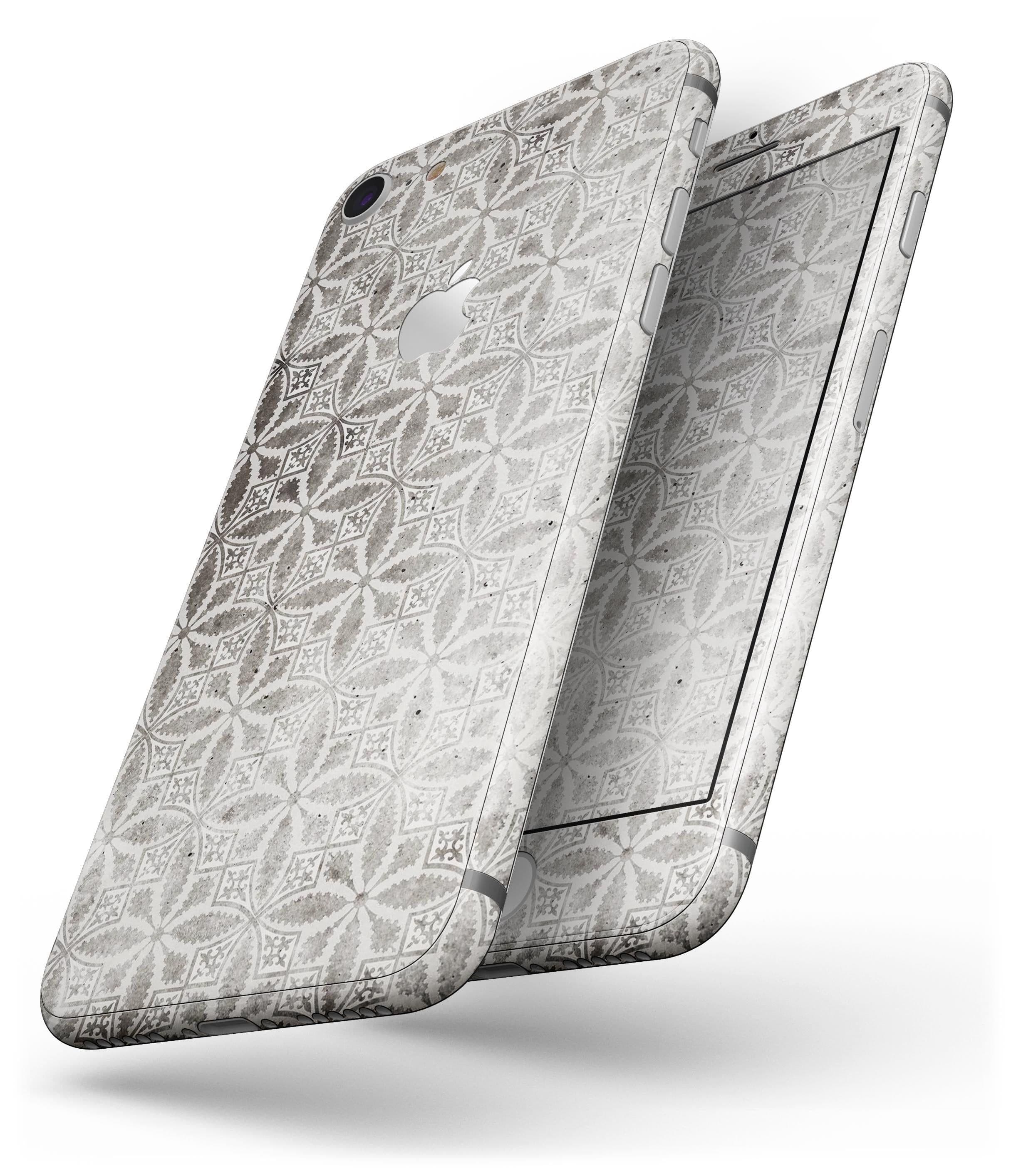 image-Black and Gray Floral Cross Pattern - Skin-kit for the iPhone 8 or 8