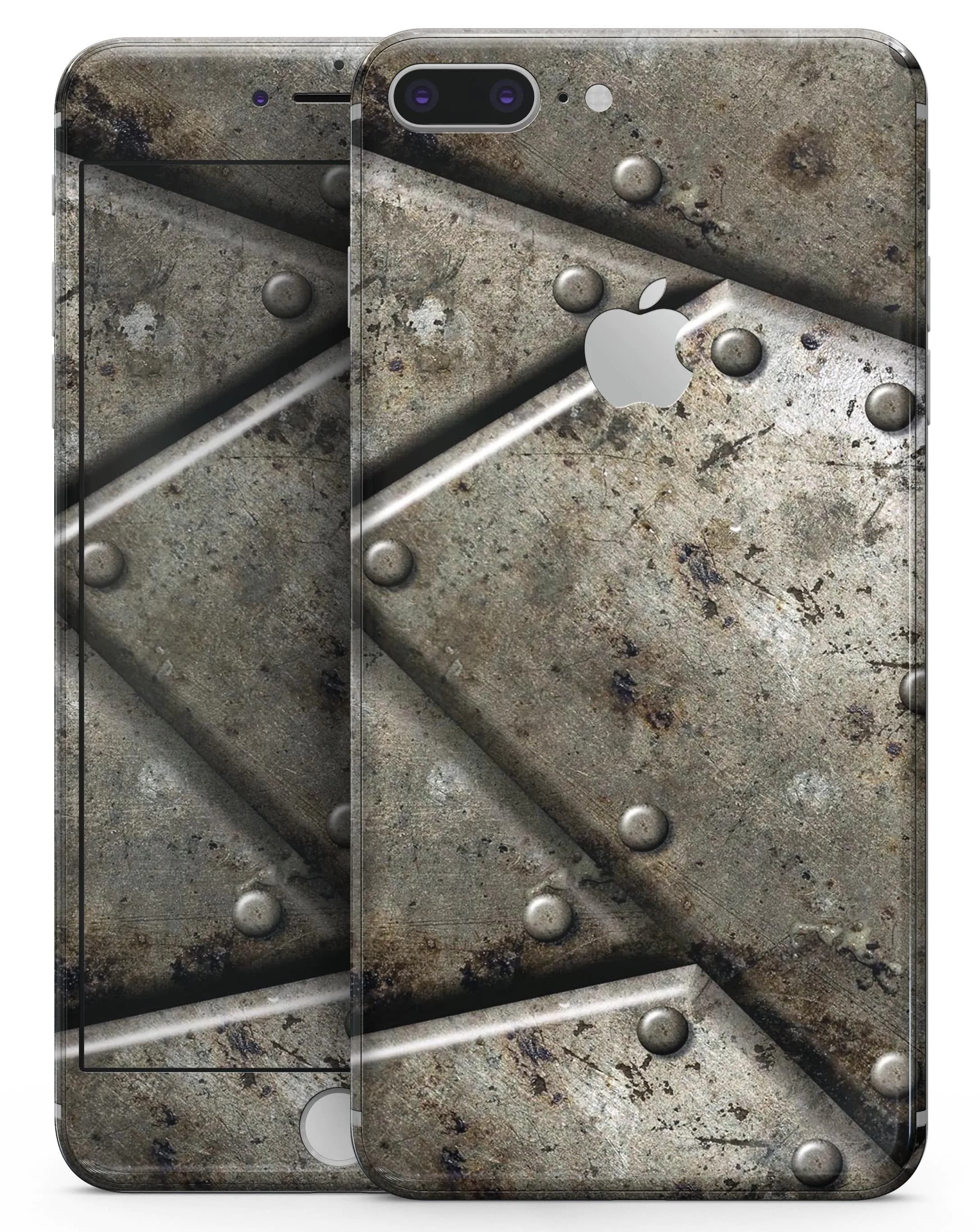 image-Bolted Steal Plates V2 - Skin-kit for the iPhone 8 or 8 Plus