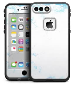 image-Marbleized Blue Border v2 - iPhone 7 Plus LifeProof Fre Case Skin Kit