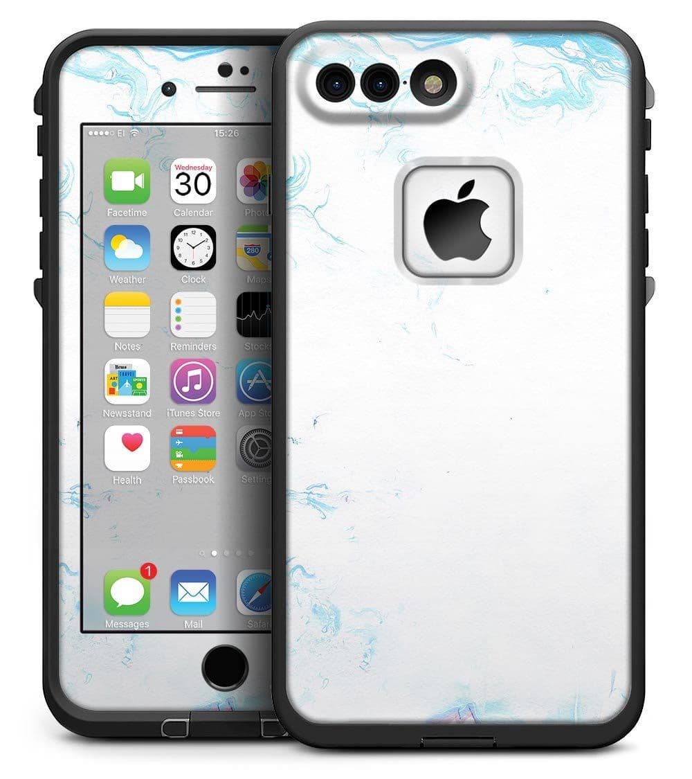 image-Marbleized Blue Border v2 - iPhone 7 Plus LifeProof Fre Case Skin Kit