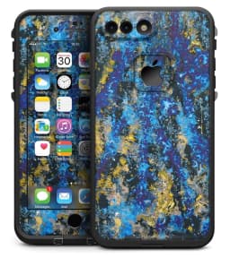 image-Abstract Blue Wet Paint - iPhone 7 Plus LifeProof Fre Case Skin Kit