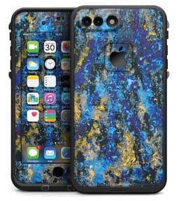 image-Abstract Blue Wet Paint - iPhone 7 Plus LifeProof Fre Case Skin Kit