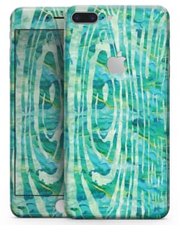 image-Green Watercolor Woodgrain - Skin-kit for the iPhone 8 or 8 Plus