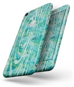image-Green Watercolor Woodgrain - Skin-kit for the iPhone 8 or 8 Plus