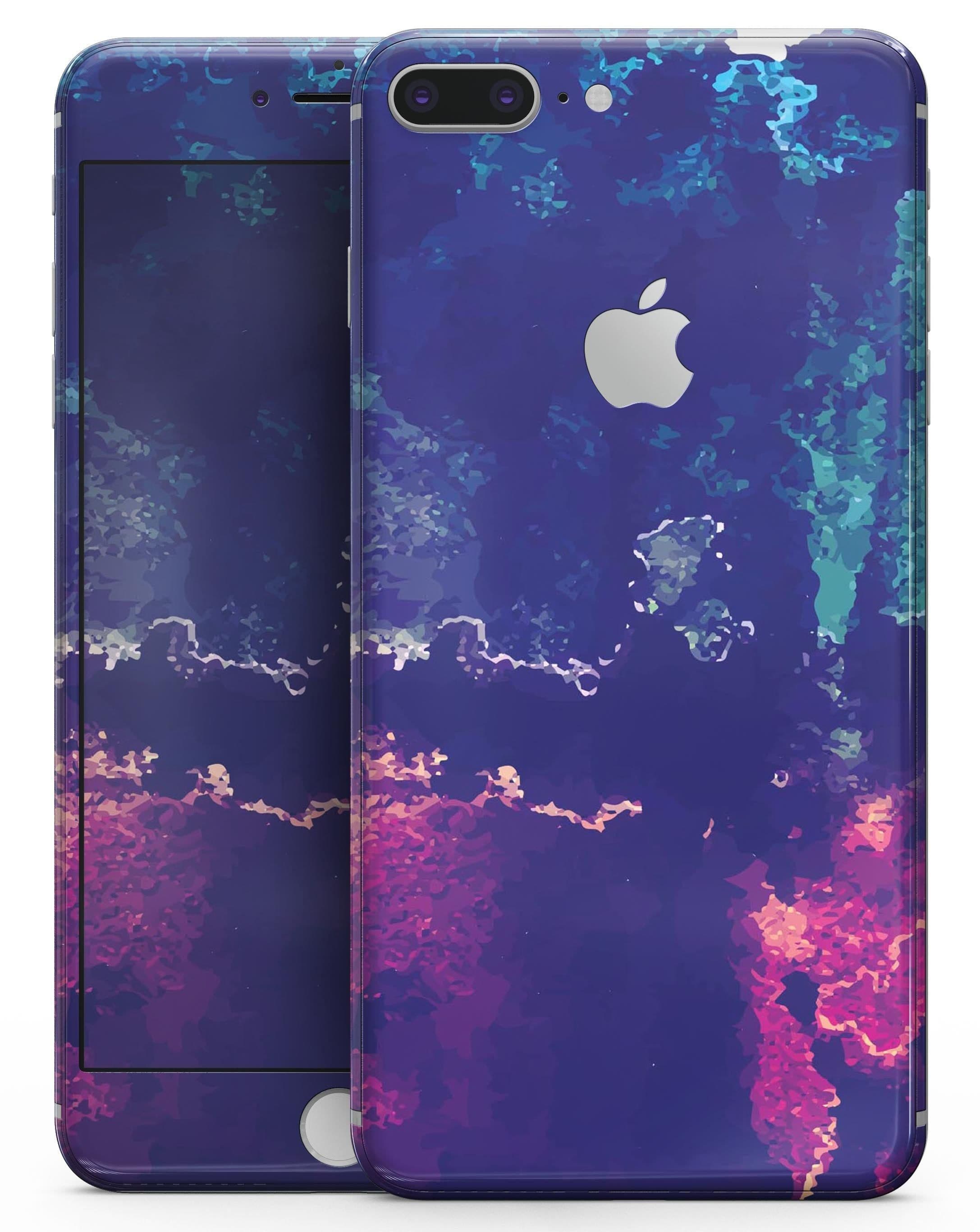 image-Blue & Purple Grunge - Skin-kit for the iPhone 8 or 8 Plus