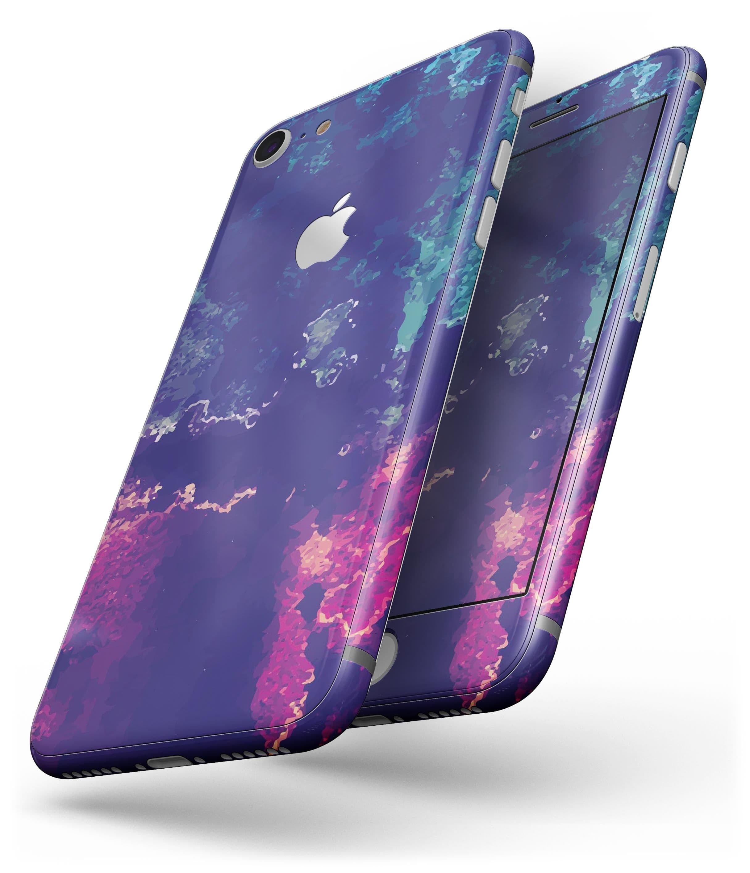 image-Blue & Purple Grunge - Skin-kit for the iPhone 8 or 8 Plus