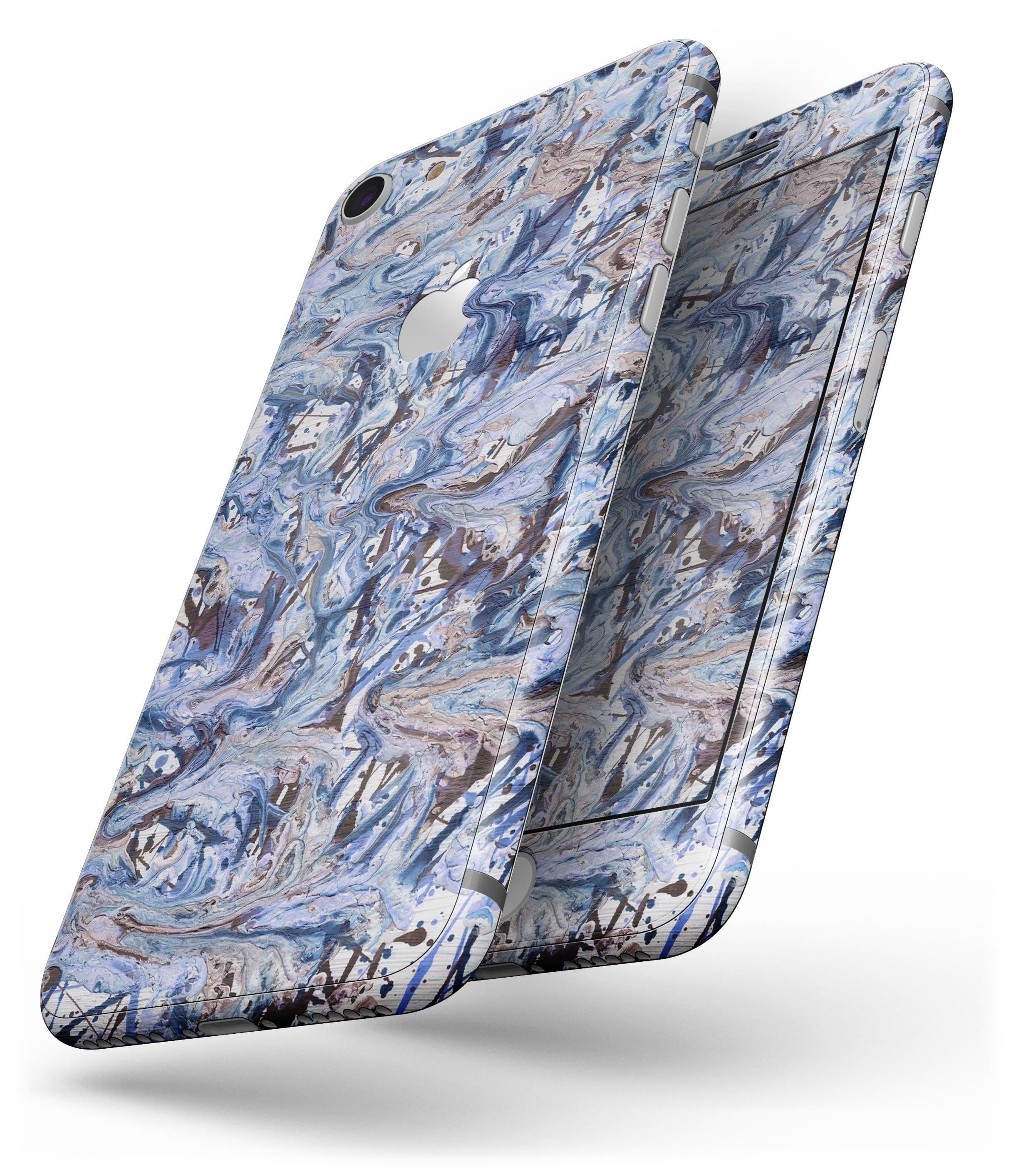 image-Abstract Wet Paint Blues - Skin-kit for the iPhone 8 or 8 Plus
