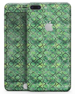 image-Green Watercolor Helix Pattern - Skin-kit for the iPhone 8 or 8 Plus