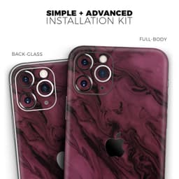 image-Black & Pink Marble Swirl V1 2 - Skin-Kit compatible with the Apple