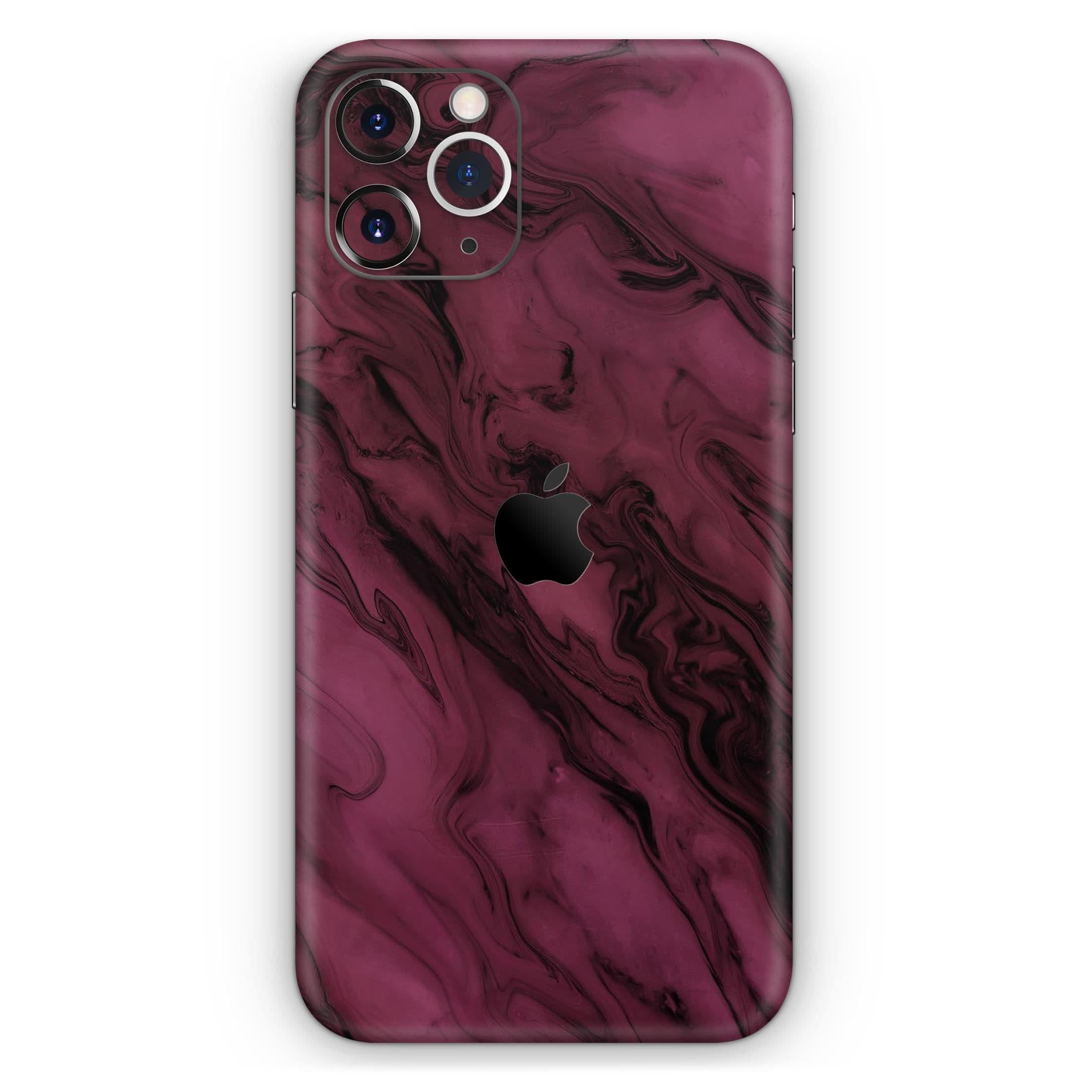 image-Black & Pink Marble Swirl V1 2 - Skin-Kit compatible with the Apple