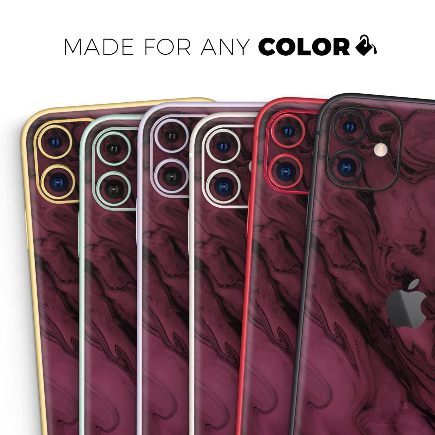 image-Black & Pink Marble Swirl V1 2 - Skin-Kit compatible with the Apple
