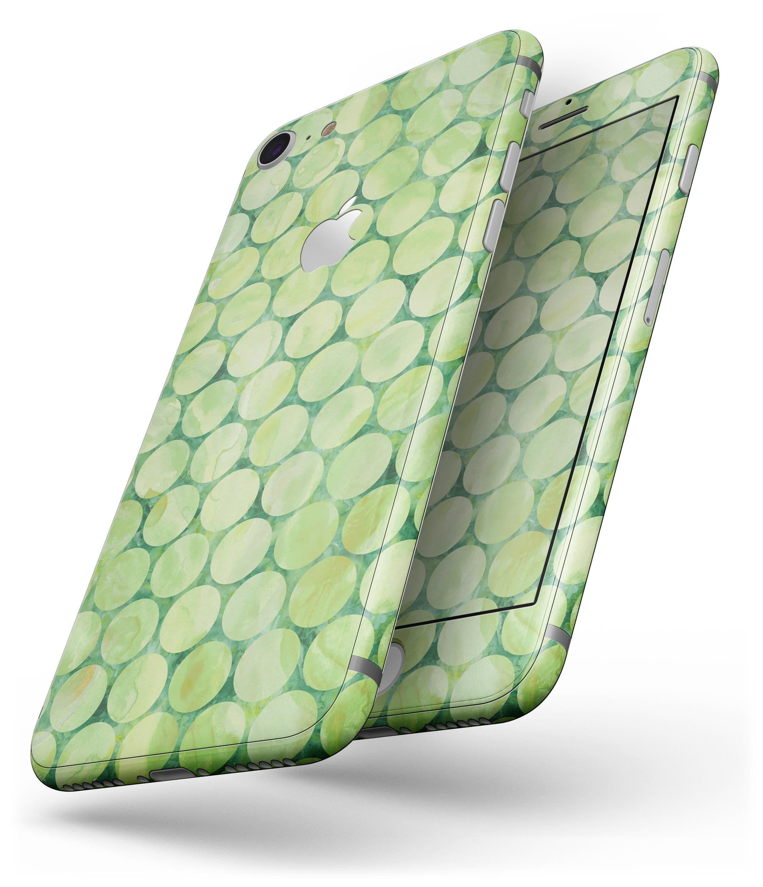 image-Green Sorted Large Watercolor Polka Dots - Skin-kit for the iPhone 8