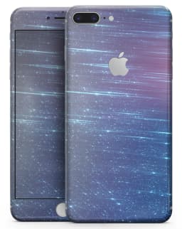 image-Blue and Purple Scaratched Streaks - Skin-kit for the iPhone 8 or 8
