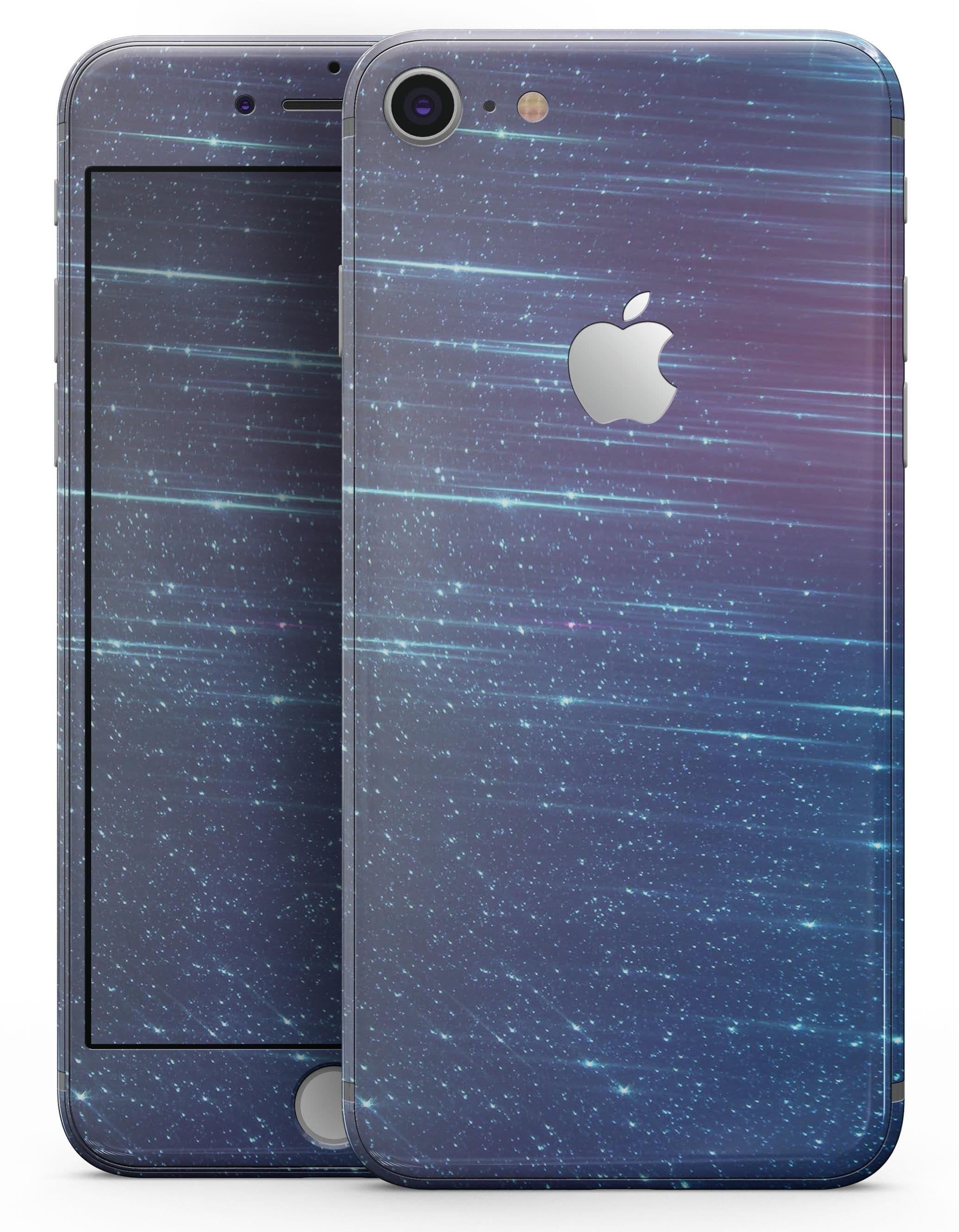 image-Blue and Purple Scaratched Streaks - Skin-kit for the iPhone 8 or 8