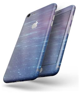 image-Blue and Purple Scaratched Streaks - Skin-kit for the iPhone 8 or 8