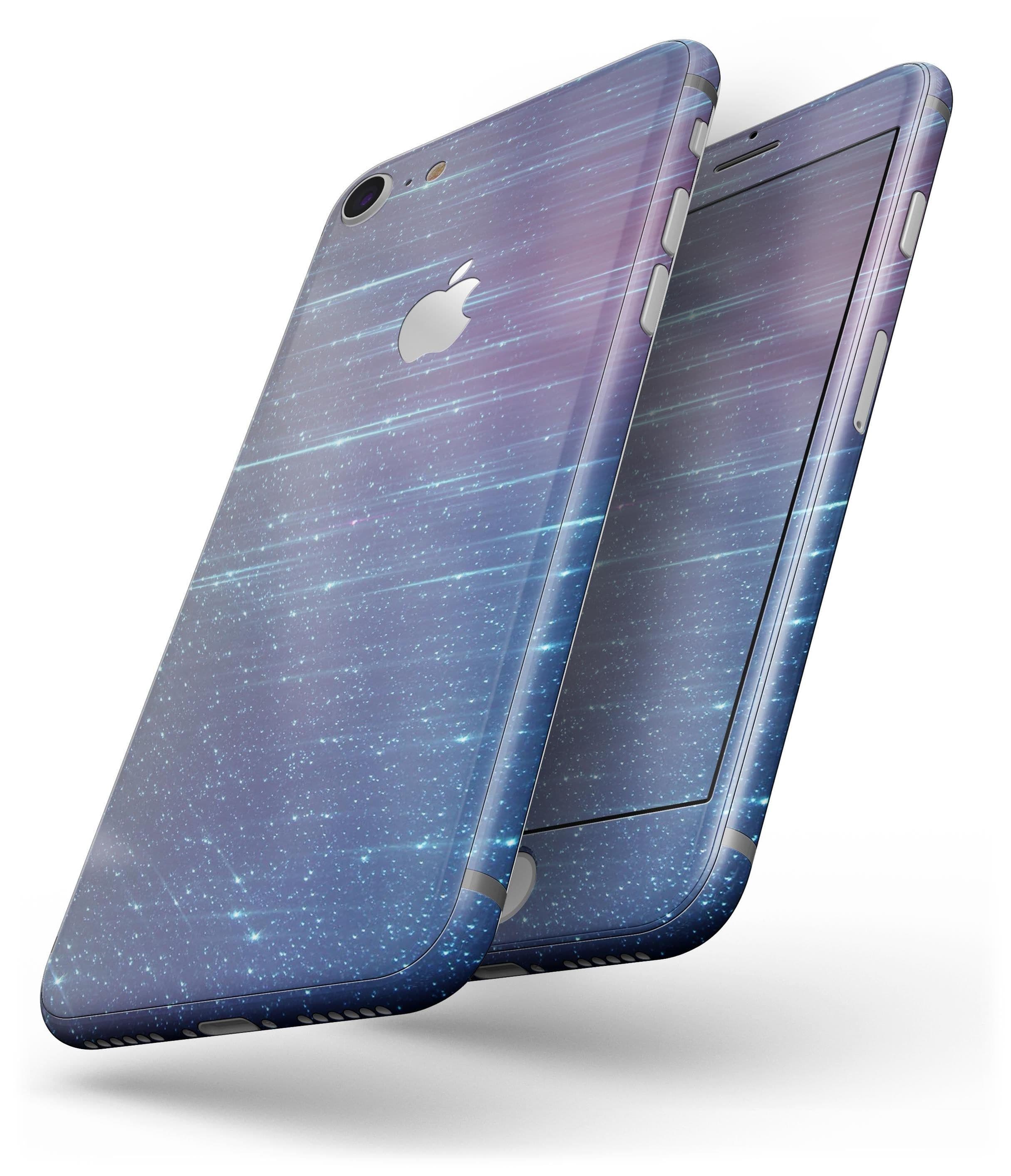image-Blue and Purple Scaratched Streaks - Skin-kit for the iPhone 8 or 8