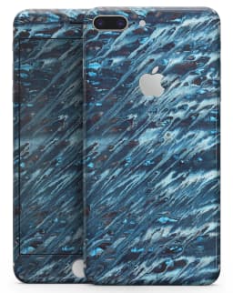 image-Abstract Wet Paint Blues v972 - Skin-kit for the iPhone 8 or 8 Plus