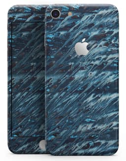 image-Abstract Wet Paint Blues v972 - Skin-kit for the iPhone 8 or 8 Plus
