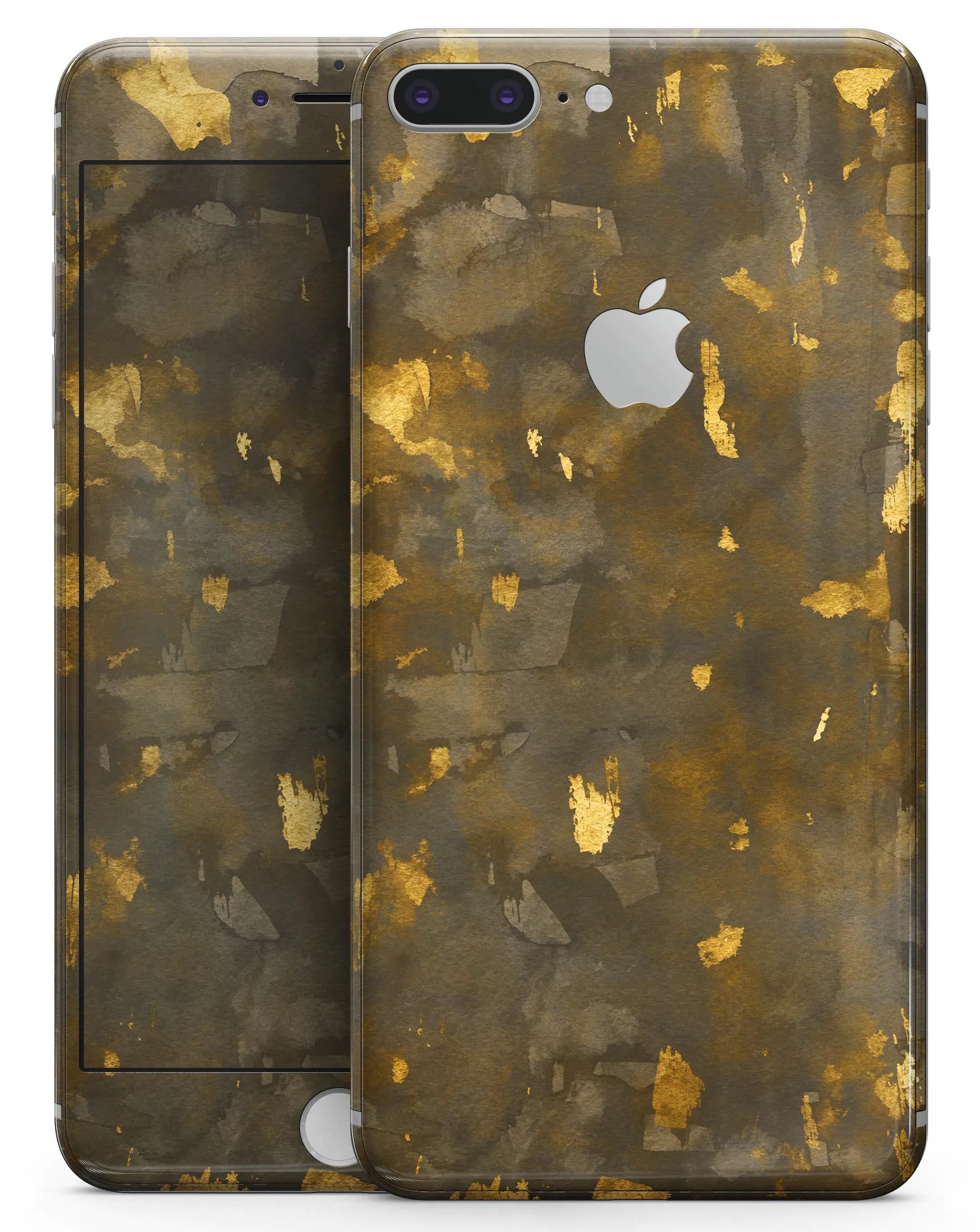 image-Abstract Dark Gray and Golden Specks - Skin-kit for the iPhone 8 or 8