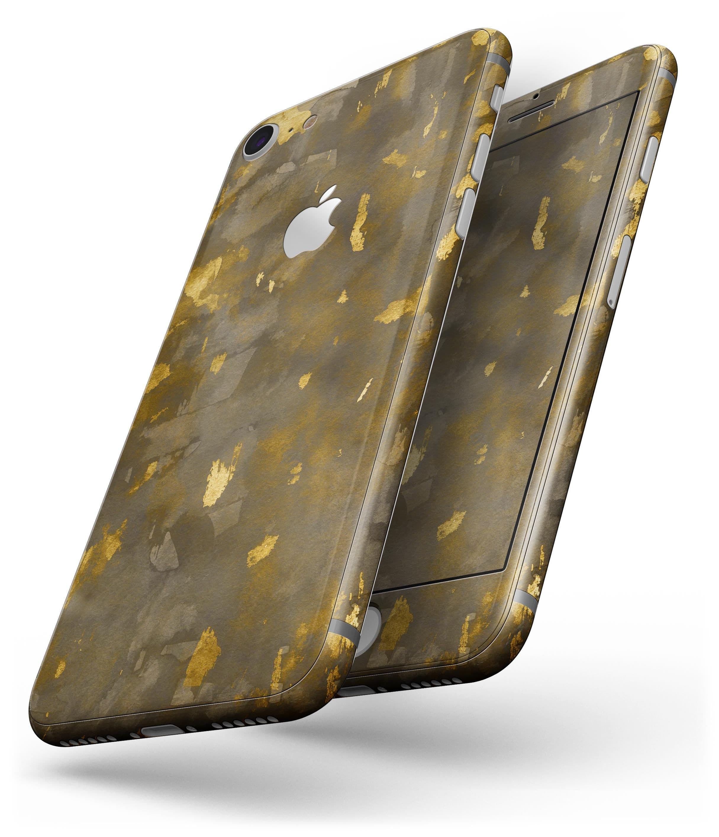 image-Abstract Dark Gray and Golden Specks - Skin-kit for the iPhone 8 or 8
