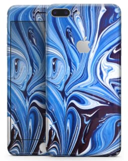 image-Blue and White Blended Paint - Skin-kit for the iPhone 8 or 8 Plus