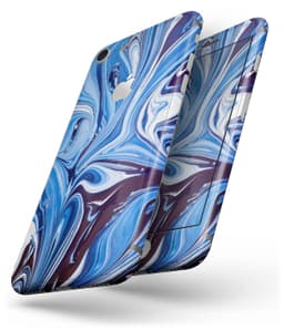 image-Blue and White Blended Paint - Skin-kit for the iPhone 8 or 8 Plus