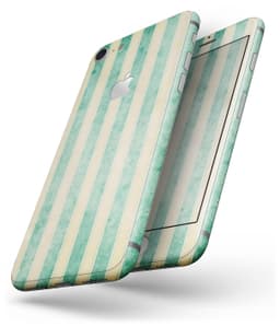 image-Green Grunge Vertival Stripes Over Yellow - Skin-kit for the iPhone 8