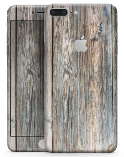 image-Aged Horizontal Wood Planks - Skin-kit for the iPhone 8 or 8 Plus