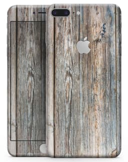 image-Aged Horizontal Wood Planks - Skin-kit for the iPhone 8 or 8 Plus