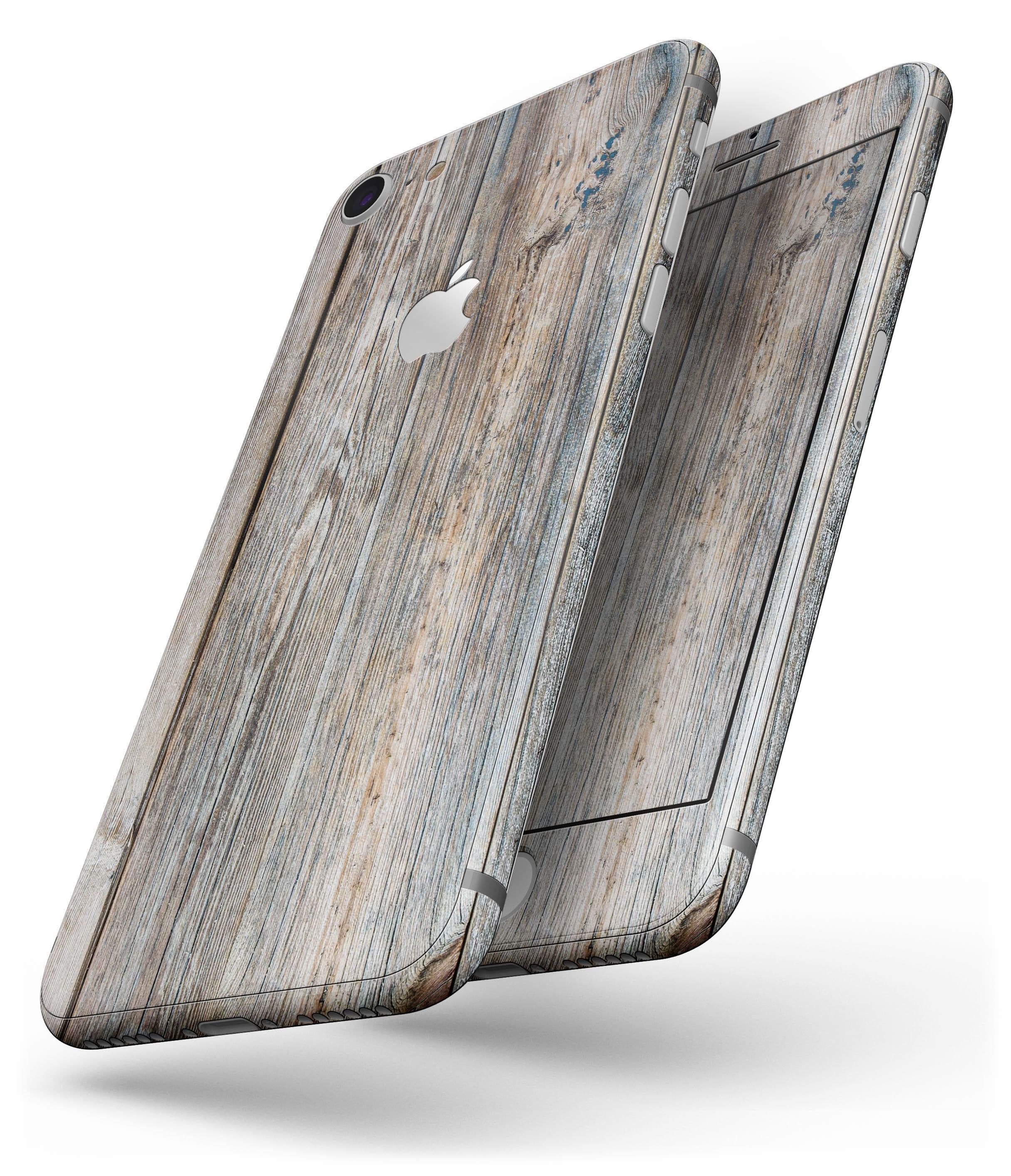 image-Aged Horizontal Wood Planks - Skin-kit for the iPhone 8 or 8 Plus