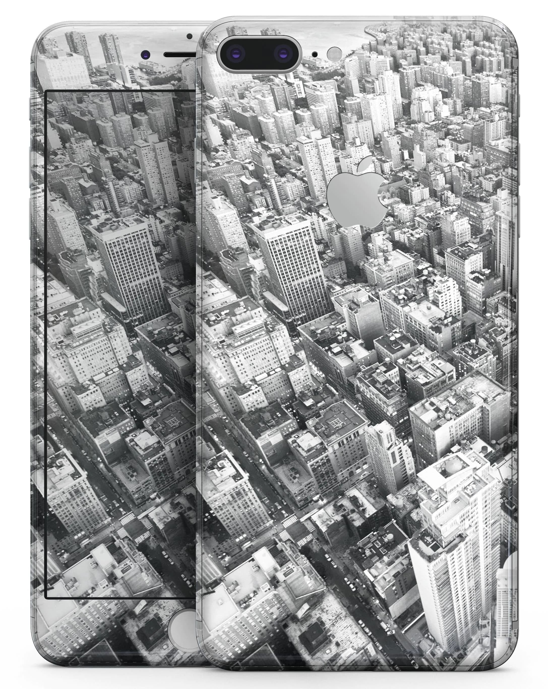 image-Aerial CityScape Black and White - Skin-kit for the iPhone 8 or 8 Plus