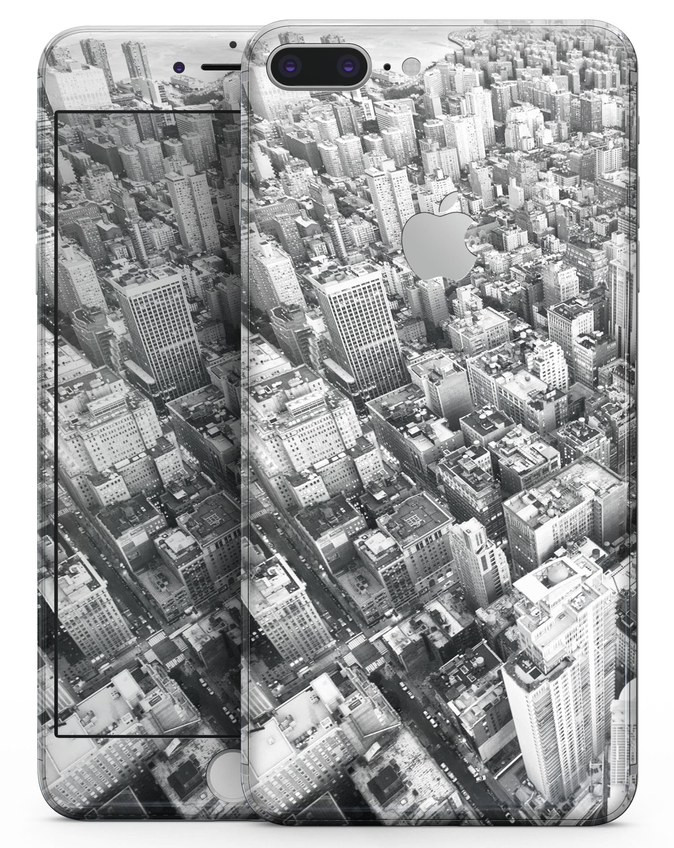 image-Aerial CityScape Black and White - Skin-kit for the iPhone 8 or 8 Plus