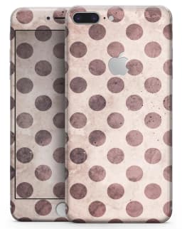 image-Grunge Brown and Tan Polkadot Pattern - Skin-kit for the iPhone 8 or 8
