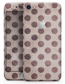 image-Grunge Brown and Tan Polkadot Pattern - Skin-kit for the iPhone 8 or 8
