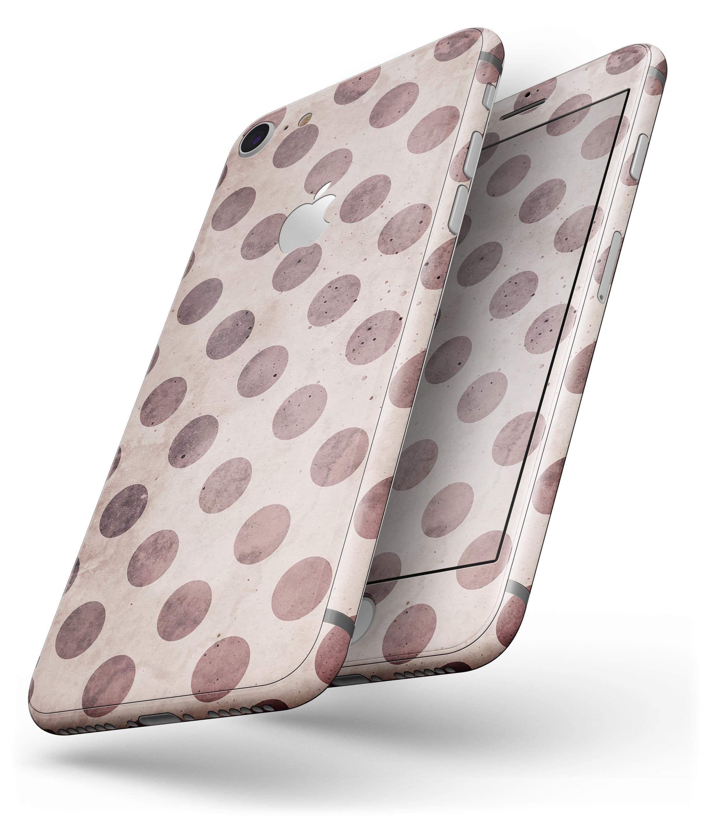 image-Grunge Brown and Tan Polkadot Pattern - Skin-kit for the iPhone 8 or 8