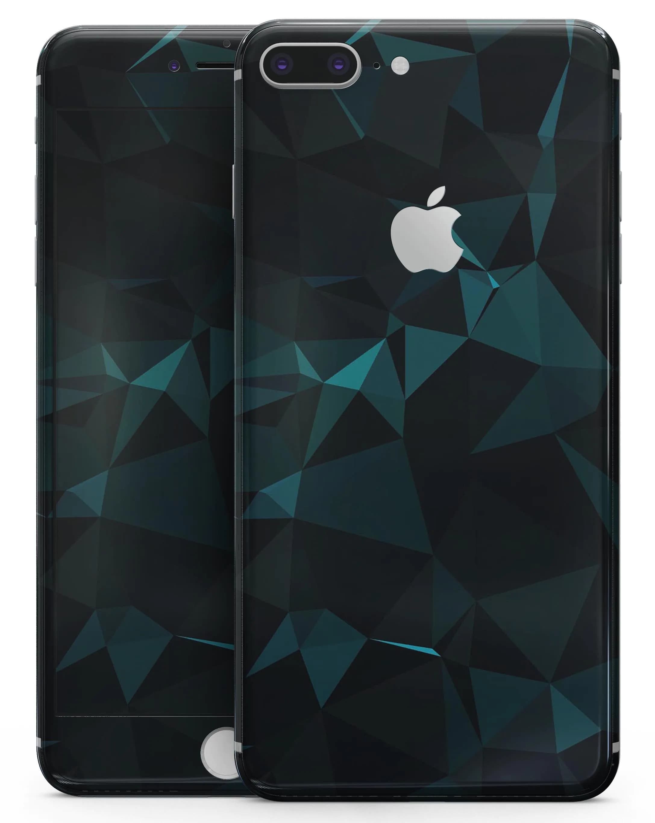 image-Dark Green and Black Geometric Triangles - Skin-kit for the iPhone 8