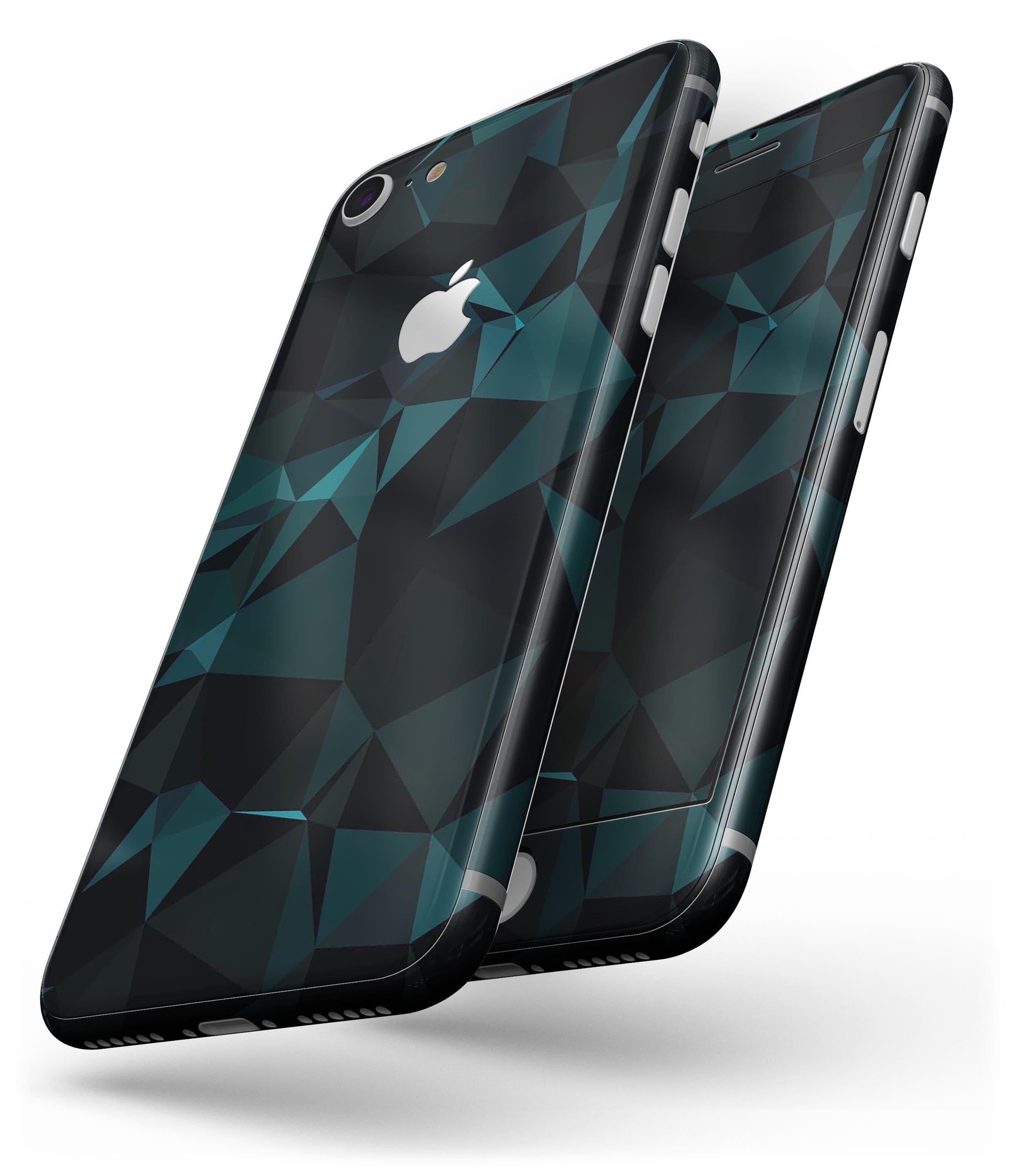 image-Dark Green and Black Geometric Triangles - Skin-kit for the iPhone 8