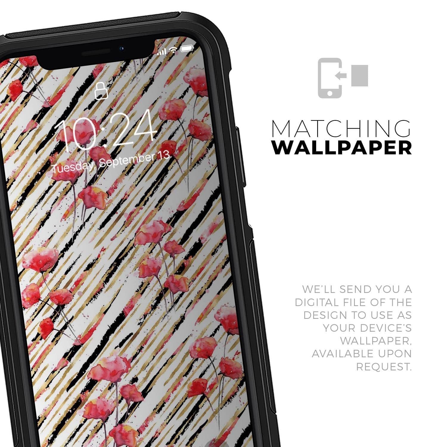 image-Karamfila Watercolo Poppies V11 - Skin Kit for the iPhone OtterBox