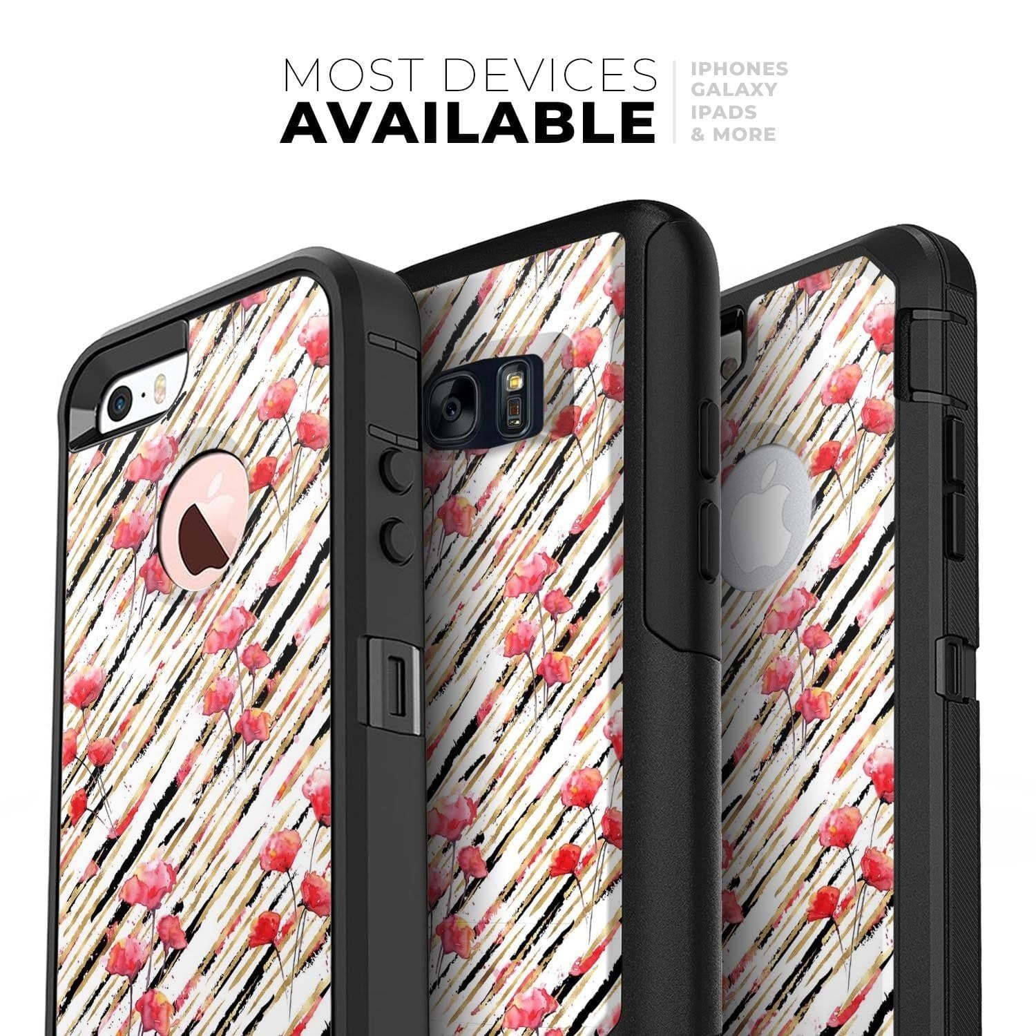 image-Karamfila Watercolo Poppies V11 - Skin Kit for the iPhone OtterBox