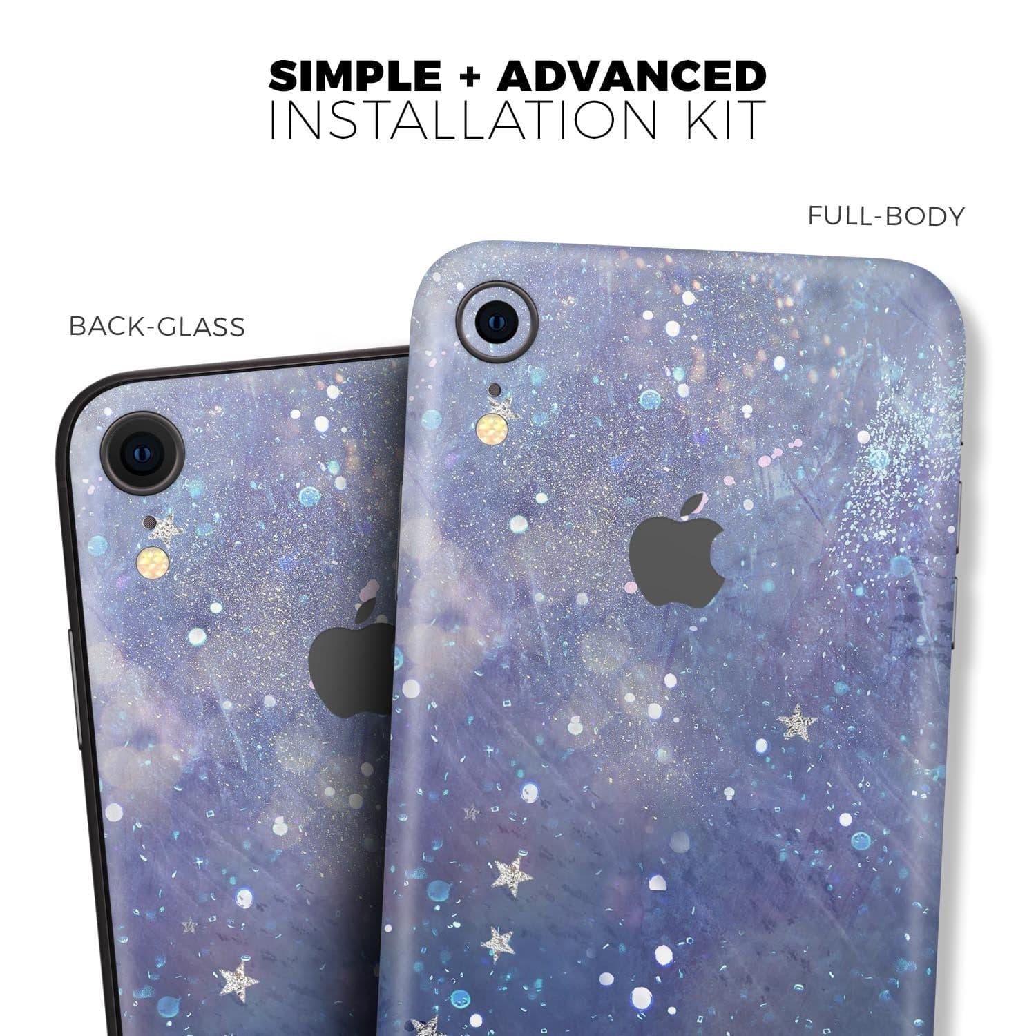 image-Abstract Blue Grungy Stars - Skin-Kit for the Apple iPhone XR, XS MAX,