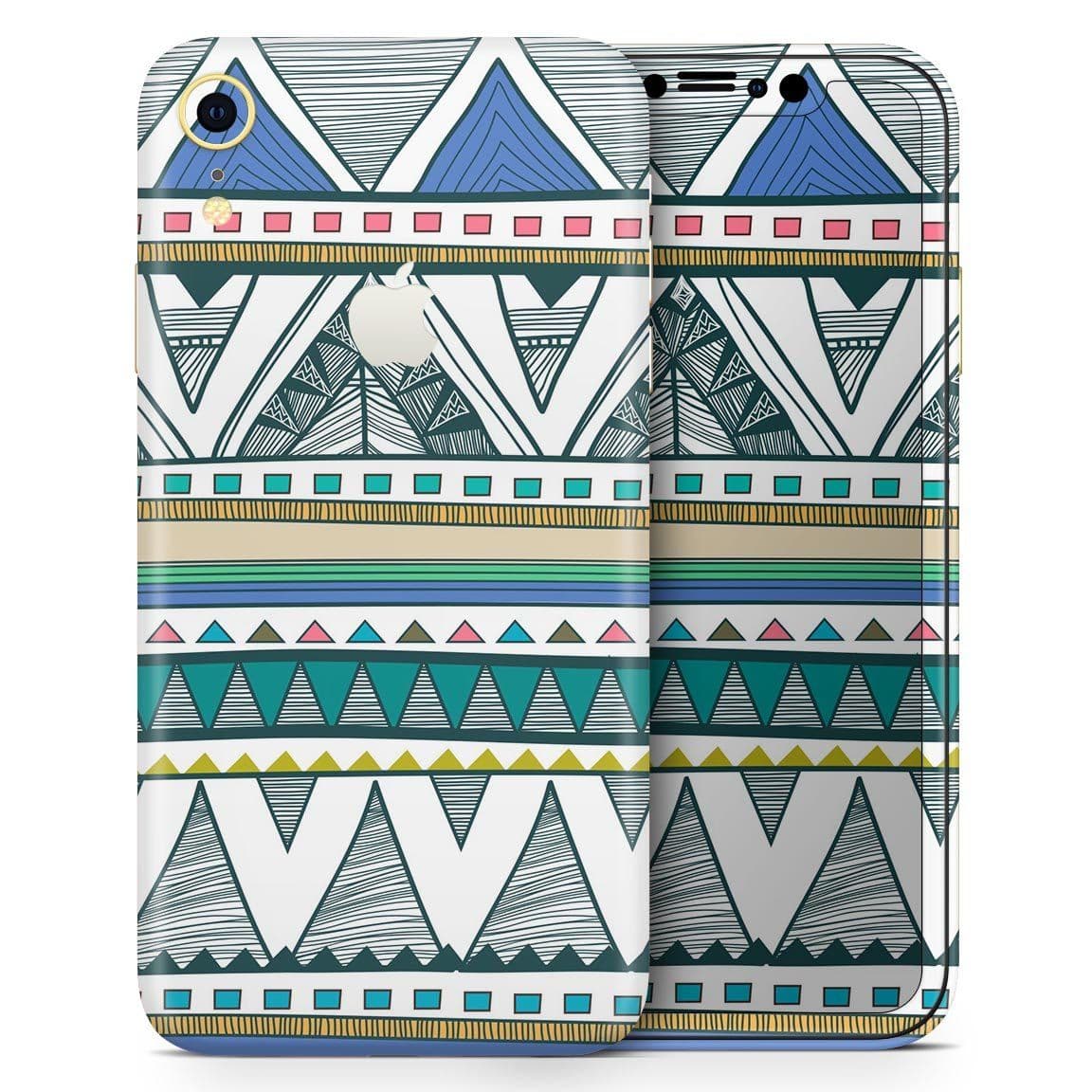 image-Abstract Blue and Green Triangle Aztec - Skin-Kit for the Apple iPhone