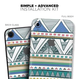 image-Abstract Blue and Green Triangle Aztec - Skin-Kit for the Apple iPhone