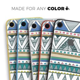 image-Abstract Blue and Green Triangle Aztec - Skin-Kit for the Apple iPhone