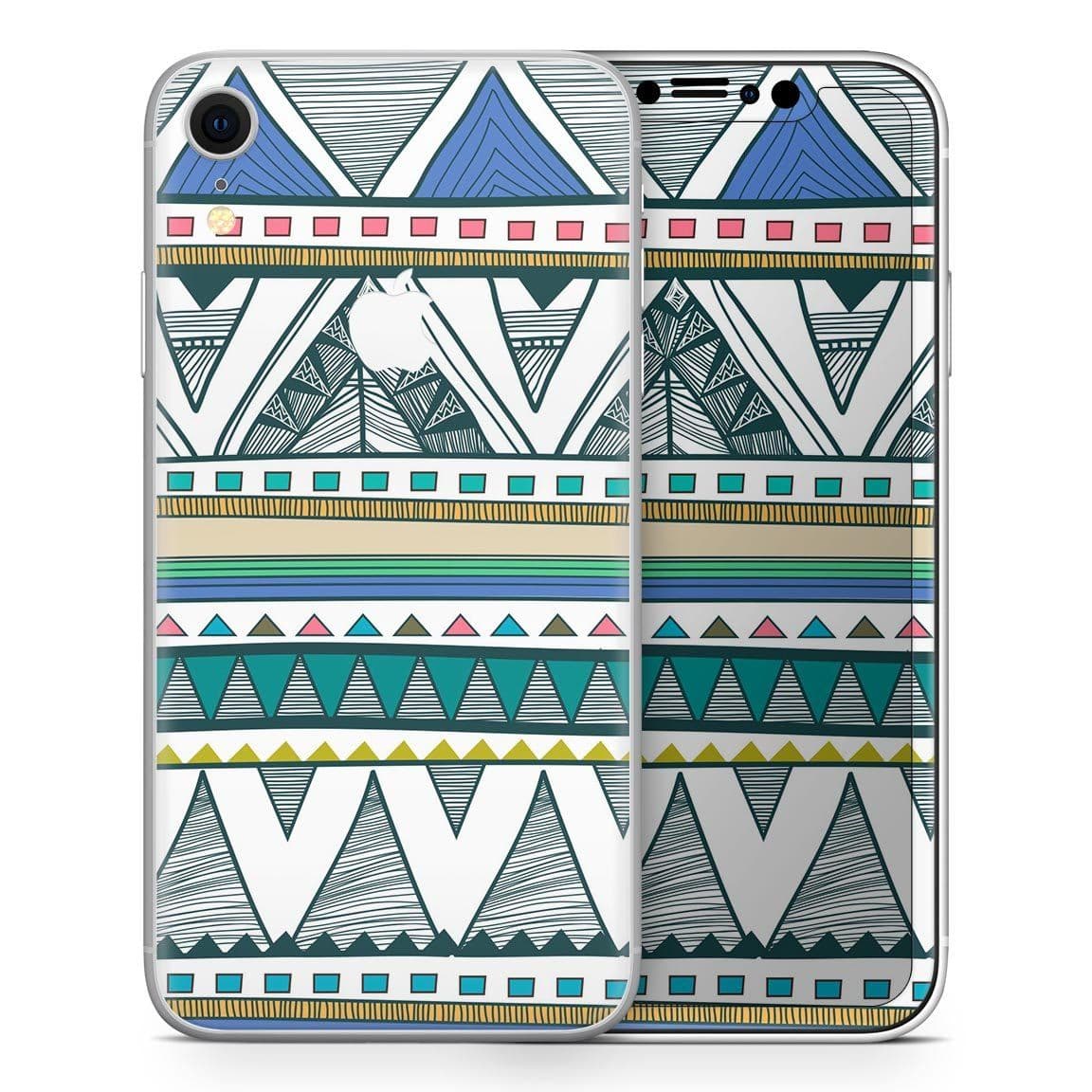 image-Abstract Blue and Green Triangle Aztec - Skin-Kit for the Apple iPhone