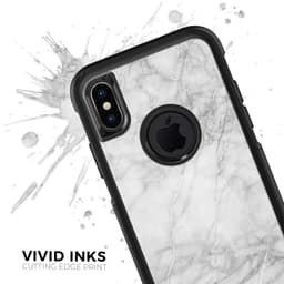 image-White Scratched Marble - Skin Kit for the iPhone OtterBox Cases