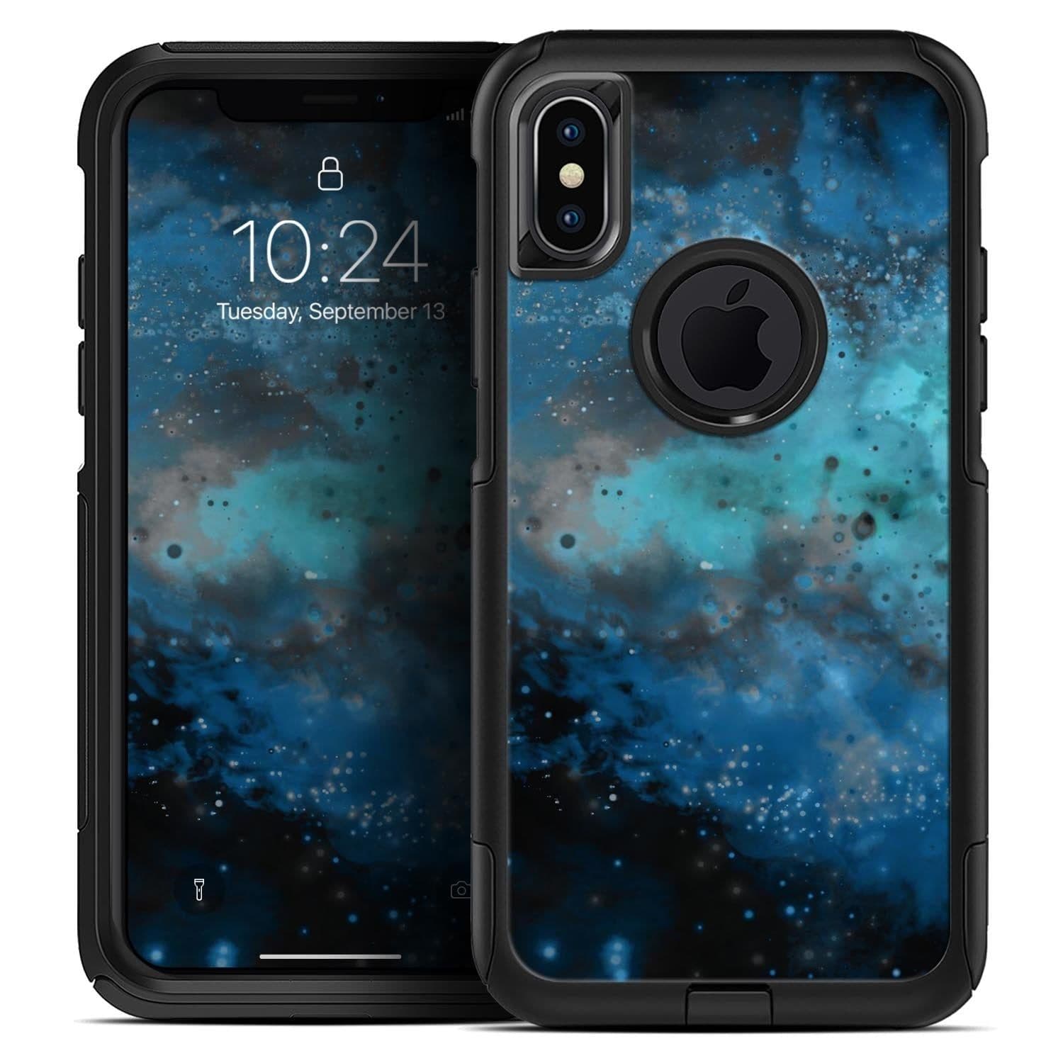 image-Blue and Teal Painted Universe - Skin Kit for the iPhone OtterBox