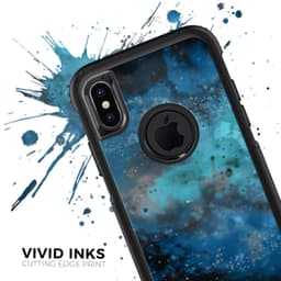 image-Blue and Teal Painted Universe - Skin Kit for the iPhone OtterBox