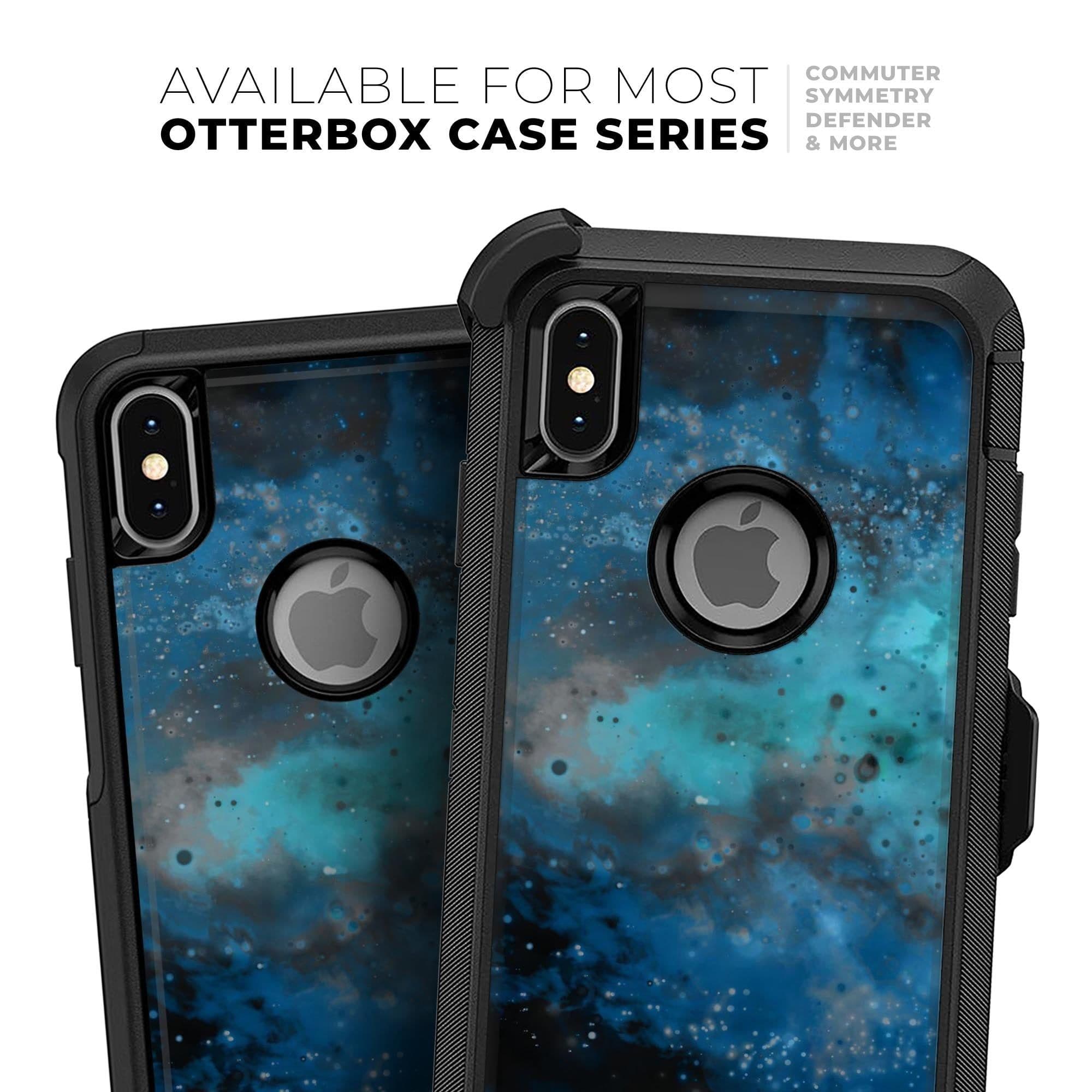 image-Blue and Teal Painted Universe - Skin Kit for the iPhone OtterBox